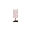 Enjolras Multicolor cotton table lamp with Square Brown Wood Base