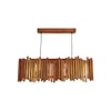 Palisade 36 Centrum Brown Wooden 3 Series Hanging Lamp