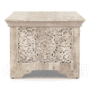 Anokhi Rectangular Solid Wood Coffee Table In Rustic White Finish