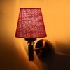 Devansh Metal Electric Wall Light in Gold Colour with Maroon Shade Count of 1 Light
