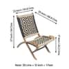 NatWest Sheesham Wood Vintage Balcony Chair in Black and White Rope Canning