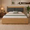 AIAN Diboll Queen Size Hydraulic Storage Bed Walnut