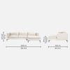 Brezza Sectional Fabric Sofa - Light Beige
