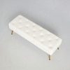 Sofira Metal Bench in White Finish