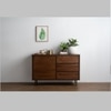 Scandinavian Hutto Small Sideboard Walnut Finish