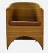 Hobart Wicker Table And Chair Set In Beige Brown Dual Tone Finish