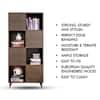 Hexa Engineered Wood Bookshelf Multipurpose Storage Rack in Giant Wood and Frosty White