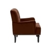 Velora Tufted Back Fabric Lounge Chair- Brown