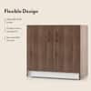 Alex 9 Pair Shoe Rack in Classic Walnut Finish