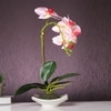 White 1 Pieces Orchid Artificial Plant With Pot