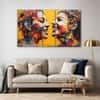 The Castle Decor Multiple Women Wall Art Set of 5 Wooden Framed Digital Painting 27x48 Inch
