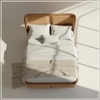 Valerio Duo-Panel Luxe Queen Size Bed in Camel Brown colour Velvet with Oak wood Frame