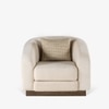 Avarna Stainless Steel One Seater Sofa in Brown Colour