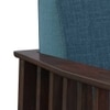 Serra Wooden Sofa - Mahogany Finish (Colonial Blue)