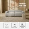 Comforthaven Wood 2 Seater With Upholstery Non Storage Sofa In Grey Colour