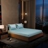 Stoa Paris 300TC UltrSatin Double Bedsheet Set Satin Double Dreamy Blue