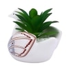 Aloe Vera Plant Inside An Artistic White Swan Ceramic Pot