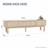 Scandinavian Ludlow TV Cabinet Natural Wood Finish