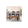 Rosslyn Sheesham Wood Mid Century 4 Seater Dining Table Set With Teak
