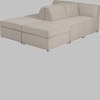 Scandinavian Traverse Corner Unit Sofa Black Finish