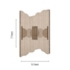 Handmade Wool Shaped Rug Modern Minimalist Beige 5 x 7 Feet Carpet