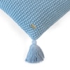 Moss Knit Cadet Blue Cushion Cover 16X16  Inches