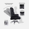 Endeavour High Back Leatherette Office Chair In Black Colour