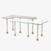 Elara Mild Steel Coffee Table Set of Two in Antique Satin Finish