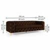 Cherish Fabric Sofa - Brown