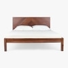 Dado Solid Wood Queen Non Storage Bed in Brown Colour