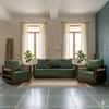 Lumber Solid Wood Sofa Set in Walnut