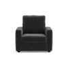 Apollo High Back 1 Seater Fabric Sofa in Pebble Grey Colour