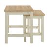 Wynmist Nesting Side Table Natural Mango Wood Top Cream White Base
