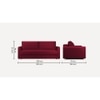 Flycon 3 Seater Pull Out Sofa cum Bed  in Maroon Colour
