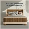 Heritage Cane Upholstered King Size Bed in Linen With Oak wood Frame