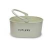 Galvanized Cutlery Holder In Beige Colour
