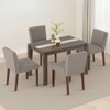 Atlas Solid Wood 6 Seater Compact Dining Table with Atlas Dining chair