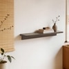 Moda Large Solid Wood Wall Shelf In Danish Walnut Finish