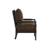 Luxe Boucle Fabric Lounge Chair in Brown Colour