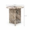 Drift Marble Coffee Table In Creem Finish
