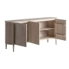 Pipevine Solid wood Mango Sideboard with 3 Door in White Wash Finish
