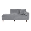 Mydril Velvet Chaise Launger in Grey Colour