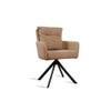 Synluxe Fabric Dining Chair in Brown Colour