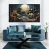The Castle Decor Golden Mountains Sea Wall Art Set of 5 27x48 Inch