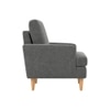 Oliver Boucle Fabric Lounge Chair in Grey Colour