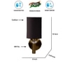 Devansh Metal Electric Wall Light in Gold Colour with Black Shade Count of 1 Light