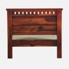 Zvya Solid Wood Single  Size Upholstered Bed Without Storage (Honey Finish)