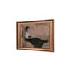 Artistry Black Brown Book Reading Printed Framed Canvas Canvas Wall Prints Set of 1 Multicolor Matte