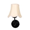 Devansh Black Wall Mounted Lamp With Off-White Cotton Shade