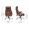 Fortuna Leatherette Executive Chair In Brown Colour